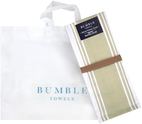 Premium Kitchen Towels 6 Pack 100% Cotton 20"x28" Dish Towels - Sage Wide - Image 5