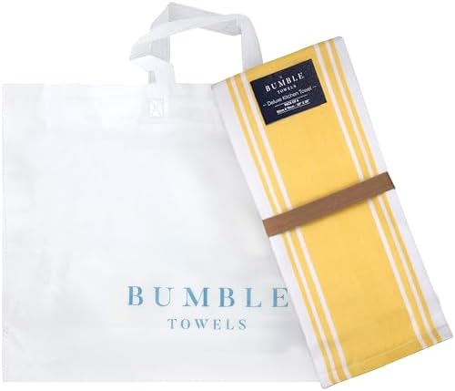 Premium Kitchen Towels 6 Pack 100% Cotton 20"x28" Dish Towels - Yellow Wide - Image 5
