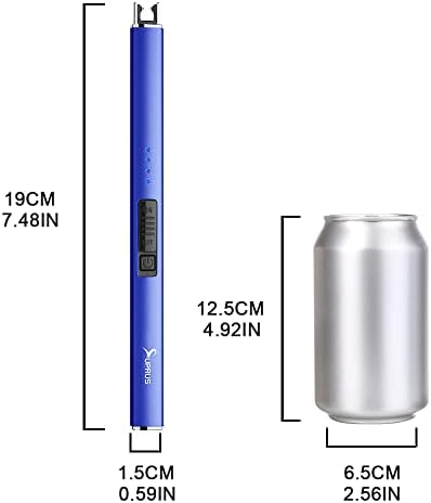 SUPRUS Electric Arc Windproof Flameless USB Lighter Rechargeable Lighter with Safety Lock for Candle BBQ Camping (Dark Blue, 3) - Image 5