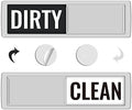 KitchenTour Dishwasher Magnet Clean Dirty Sign, Upgrade Super Strong Clean Dirty Magnet for Dishwasher, Large Text Easy to Read Non-Scratch Magnetic Indicator Kitchen Decor, Silver by KKitchenTour
