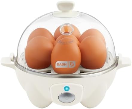 Dash Rapid Egg Cooker, 7 Eggs, Hard Boiled, Poached & Omelettes, Cream by Dash