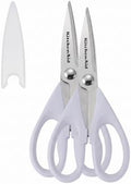 KitchenAid All Purpose Kitchen Shears with Protective Sheath Durable Stainless Steel Scissors,Dishwasher Safe,Soft Grip Comfort Handle,8.72 Inch,Lavendar Cream,(Pack of 2) by Unknown