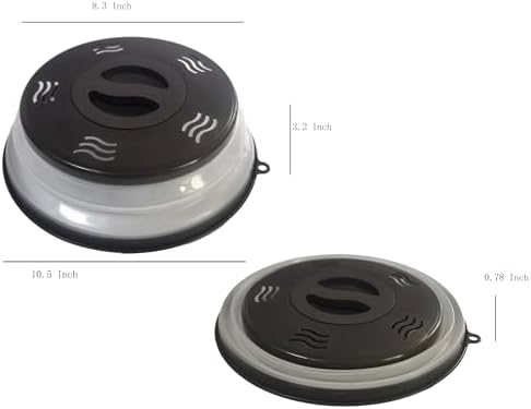 Microwave Splatter Cover Vented for Food, Splatter Guard & Colander Kitchen Gadget for Fruit Vegetables Microwave Plate Cover with Hook Hole,Dishwasher-Safe,BPA-Free Silicone & Plastic (1PACK) - Image 6