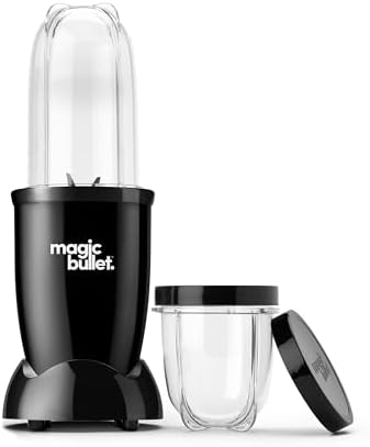 magic bullet Blender Set, 7-Piece Set, 250W Blender and Food Processor, 2 Blending Cups, Cross Blade, Compact Design, Smoothies, Sauces, Black, MBR-0701AK - Image 2