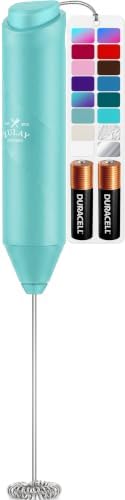 Zulay Kitchen Powerful Milk Frother AA Batteries Included – Ultra Fast Handheld Drink Mixer with Stainless Steel Whisk Stirrer for Coffee, Protein, Matcha & More, Frother Wand Electric Frothmate by ZulayKitchen