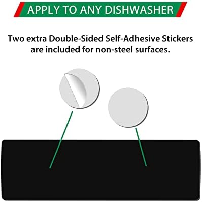 KitchenTour Clean Dirty Magnet for Dishwasher Upgrade Super Strong Magnet - Easy to Read Non-Scratch Magnetic Silver Indicator Sign with Clear, Bold & Colored Text Silver - Image 4