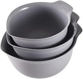 KitchenAid Universal Nesting Plastic Mixing Bowls, Set Of 3, 2.5 quart, 3.5 quart, 4.5 quart, Non Slip Base with Easy Pour Spout to Reduce Mess, Dishwasher Safe, Gray by Unknown