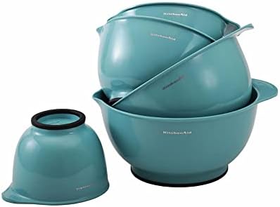 KitchenAid KE178OSAQA Classic Mixing Bowls, Set of 5,Aqua Sky 2 - Image 6