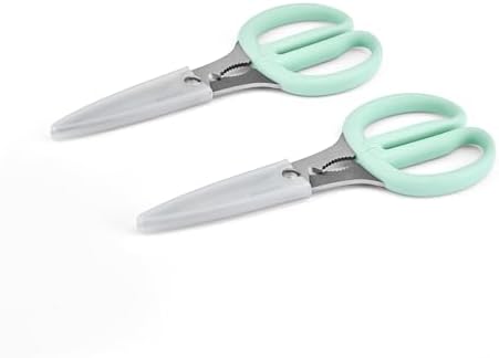 KitchenAid Classic 2-Piece Multipurpose Kitchen Shear Set with Blade Sheath - Spearmint, Herb Stripper, Poultry Shears, Pizza Cutter, Nutcracker - Image 2