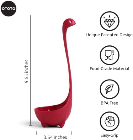 The Original Nessie Ladle by OTOTO - Soup Ladle, Cute Gifts, Funny Kitchen Gadgets, Loch Ness design, Cooking Gifts for Mom - Cute and Practical Kitchen Utensils - Unique Gifts for Women, Mothers Day - Image 2