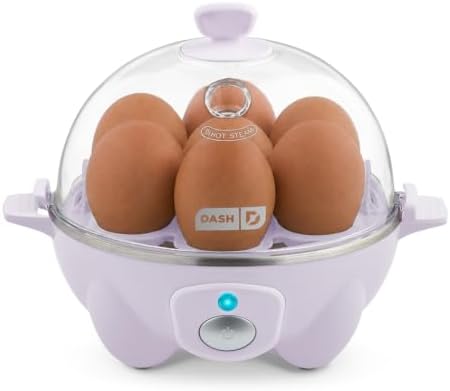 Dash Rapid Egg Cooker, 7 Eggs, Hard Boiled, Poached & Omelettes, Lavender by Dash