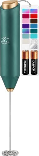 Zulay Kitchen Powerful Milk Frother AA Batteries Included – Ultra Fast Handheld Drink Mixer with Stainless Steel Whisk Stirrer for Coffee, Protein, Matcha & More, Frother Wand Electric Frothmate by ZulayKitchen