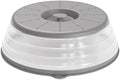 WVM Microwave Splatter Cover Vented for Food with Hook Hole, Splatter Guard & Colander Kitchen Gadget for Food, Meal Prep, Grey, L(13.39"x3.94")-Pack of 1 by WVM