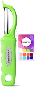 Rainspire Vegetable Peeler Potato Peelers for Kitchen, Sharp Stainless Steel Blades Veggie, Comfortable Handle Fruit Peeler, Carrot Peeler Apple Peeler Dishwasher Safe, Green, 1-Pack by Rainspire