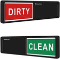 KitchenTour Clean Dirty Dishwasher Magnet - Upgrade Super Strong Magnet Version - Easy to Read Non-Scratch Magnetic Indicator Sign with Clear, Bold & Colored Text - Black by KKitchenTour