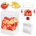 Strawberry Slicer Cup, Fruit Cutter – Quick-Slice, Meal Prep, White by GENGCANG