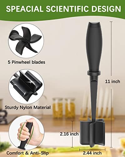 2Pack Meat Chopper Hamburger Masher Ground Beef Smasher Utensil Mix Tool - Image 4