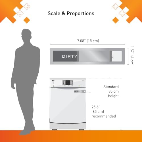 Dishwasher Magnet Clean Dirty Sign by Kubik Letters, Kitchen Organization - Image 4