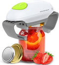 KITCHENMUH Higher Torque Electric Jar Opener for Seniors with Arthritis Fit Almost Jars Size, Automatic Jar Opener for Weak Hands, Hands Free Battery Operated Bottle Opener for Arthritic Hands (White) by Home