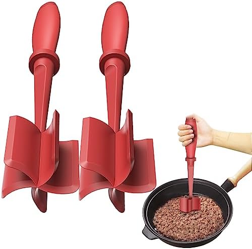 2Pack Meat Chopper Hamburger Masher Ground Beef Smasher Utensil Mix Tool by Shadowgallery
