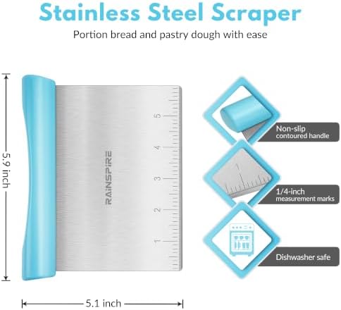 Multi-Purpose Stainless Steel Bench Scraper Dough Blender & Pastry Cutter - Image 2