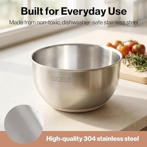 EDELHAUS Salad Spinner Stainless Steel - Lettuce Fruit Vegetable Washer - Image 6