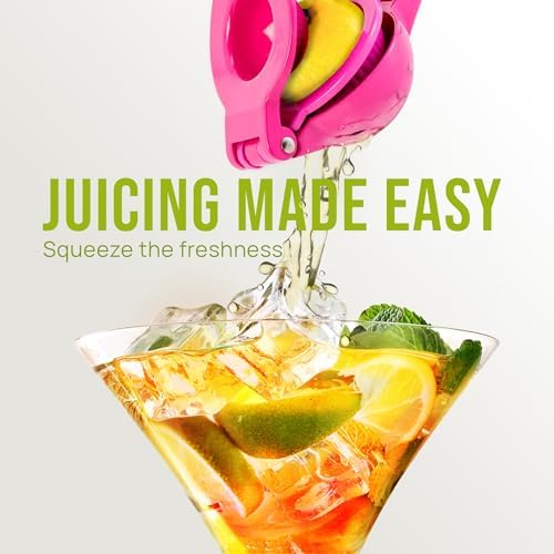 Zulay Kitchen Metal 2-in-1 Lemon Squeezer - Sturdy Max Extraction Hand Juicer Lemon Squeezer Gets Every Last Drop - Easy to Clean Manual Citrus Juicer - Easy-Use Lemon Juicer Squeezer - Dragonfruit - Image 3