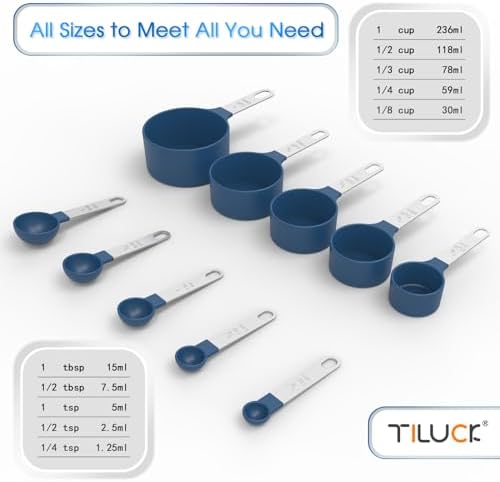 Measuring Cups & Spoons Set, Stackable Cups and Spoons - Image 3