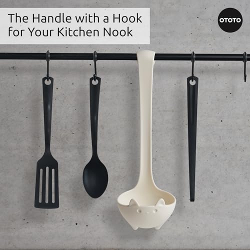 OTOTO Katie Cat Soup Ladle - Halloween Gifts Black, Gothic Gifts, Spooky Gift, Funny Kitchen Gadgets (Katie Cat, White) - Image 6