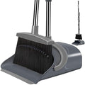 Ivandar Broom and Dustpan Set, Dust pan with Long Handle, Broom with Dustpan Combo Set, Broom and Dustpan for Home, Indoor or Outdoor Cleaning Tool (Deep Gray&Light Gray) by BroomdustpanwithComboSet