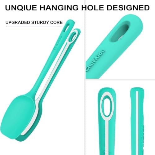 ChefAide 5 Pieces Silicone Spatulas Set, Heat Resistant Rubber Spatula - Image 3