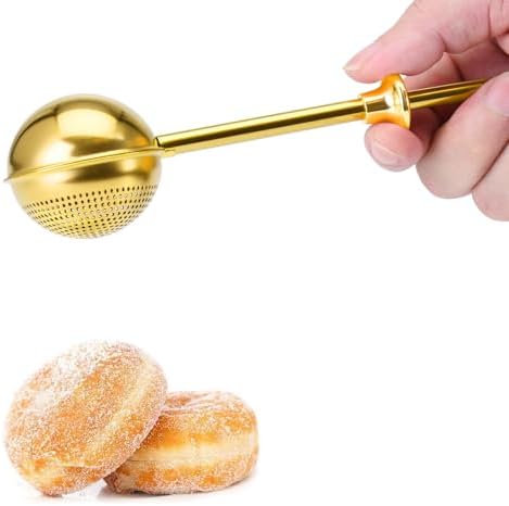 HULISEN Flour Duster, 304 Stainless Steel Flour Sifter for Baking, Gold by HULISEN