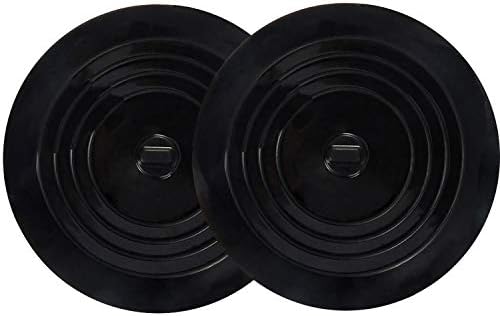 V-TOP Tub Stopper 2 Pack, 6 inches Large Silicone Drain Plug Hair Stopper Flat Suction Cover for Kitchen, Bathroom and Laundry by V-TOP