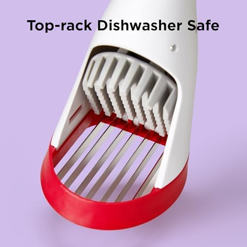 Chef'n Hand-Held Slicer Strawberry Slicester, Updated Design, Cherry/Meringue (102-712-400) - Image 6