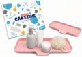 CAKETIME 2 Pack Silicone Soap Dish with Drain Spout for Bathroom Shower Caddy Kitchen Counter Sponge Holder Bar Sink Organizer Tray Container Drying Toiletries Essentials Cute Girl Pink Gifts Large by CAKETIME