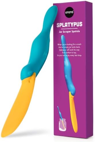 OTOTO Splatypus Jar Spatula for Scooping and Scraping - Unique Fun Cooking Kitchen Gadgets for Foodies - BPA-free & 100% Food Safe - Crepe Spreader by OTOTO