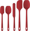 ChefAide 5 Pieces Silicone Spatulas Set, Heat Resistant Rubber Spatula by ChefAide