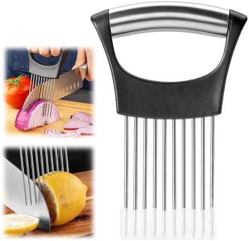 Onion Slicer with Cover, Onion Cutter, Kitchen Gadgets (Black) by WARSPOT
