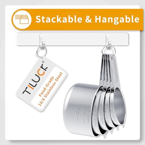 TILUCK Stainless Steel Measuring Cups & Spoons Set, Cups and Spoons - Image 3