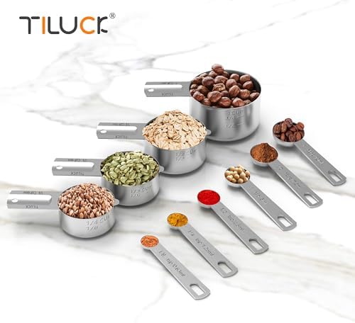 TILUCK Stainless Steel Measuring Cups & Spoons Set, Cups and Spoons - Image 5