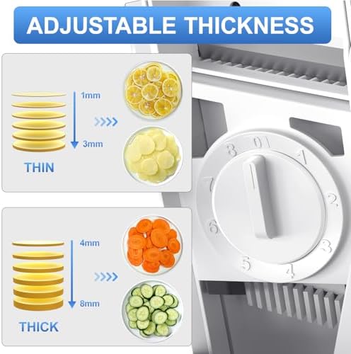 SupMaKin Safe Mandoline Slicer for Kitchen,Adjustable Potato Slicer 1-8 mm - Image 3