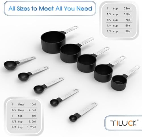 Measuring Cups & Spoons Set, Stackable Cups and Spoons - Image 3