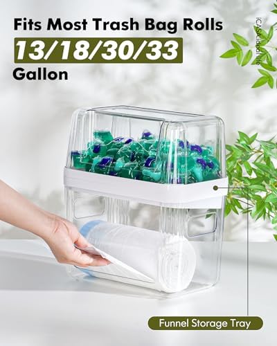 iCASA Trash Bag Dispenser Dishwasher Pods Container Under Sink Organizer - Image 4