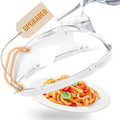 12 Inch Microwave Splatter Cover with Water Steamer, Integrated Handle by Gracenal