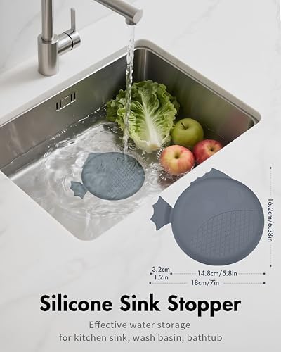 Kitchen Sink Drain Strainer Stopper,Patented Reversible Chain Mesh Basket - Image 2