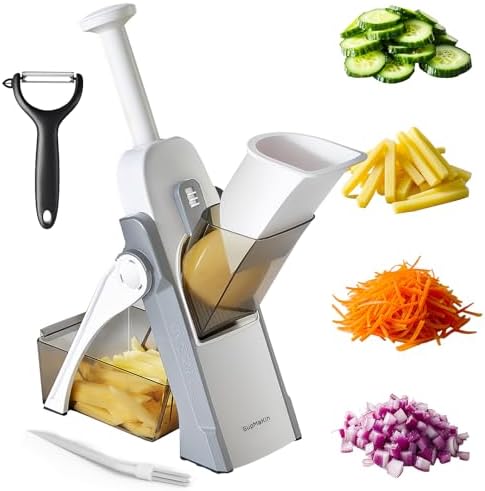 SupMaKin Safe Mandoline Slicer for Kitchen,Adjustable Potato Slicer 1-8 mm by SafeMandolineSlicerChopper