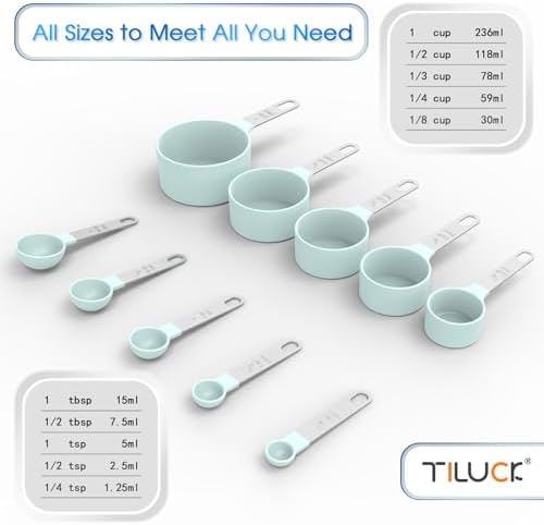 Measuring Cups & Spoons Set, Stackable Cups and Spoons - Image 3