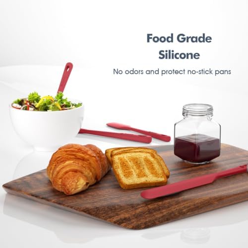 ChefAide 5 Pieces Silicone Spatulas Set, Heat Resistant Rubber Spatula - Image 5