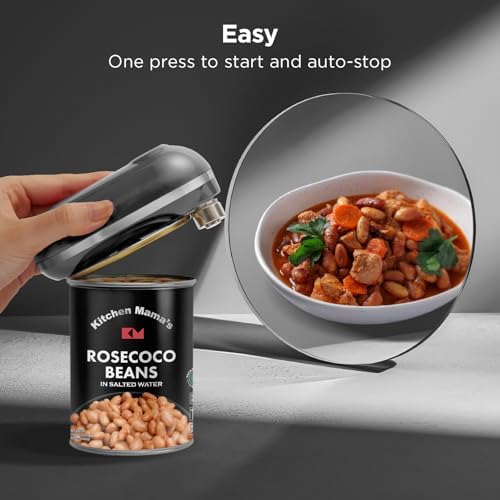 Kitchen Mama Mini Plus Rechargeable Electric Can Opener, Metal Gray - Image 2
