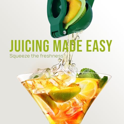 Zulay Kitchen Metal 2-in-1 Lemon Squeezer - Sturdy Max Extraction Hand Juicer Lemon Squeezer Gets Every Last Drop - Easy to Clean Manual Citrus Juicer - Easy-Use Lemon Juicer Squeezer - Green/Lime - Image 3